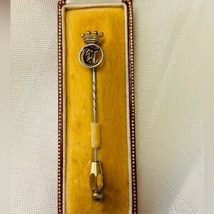 Antique Mappin and Webb Stick Pin Letter T